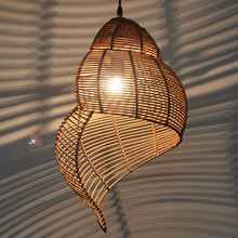 田園藤藝田螺吊燈庭院陽台海螺燈飾創意個性餐廳裝飾吊燈走廊燈