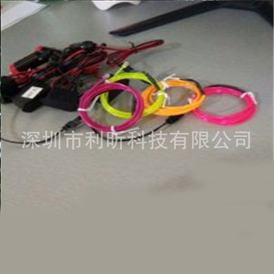 大量生产 第4代超亮EL带边冷光线 el发光衣服 12V带点烟头1米套装