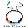 Rainbow bracelet for yoga, accessory, 8mm, European style, suitable for import