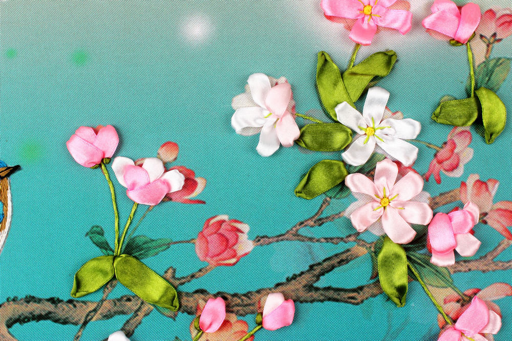 Oujin nianhua Bordado Cinta Directa de Fábrica de impresión en color colgando de la pintura dulce palabras sala de estar decoración de entrada