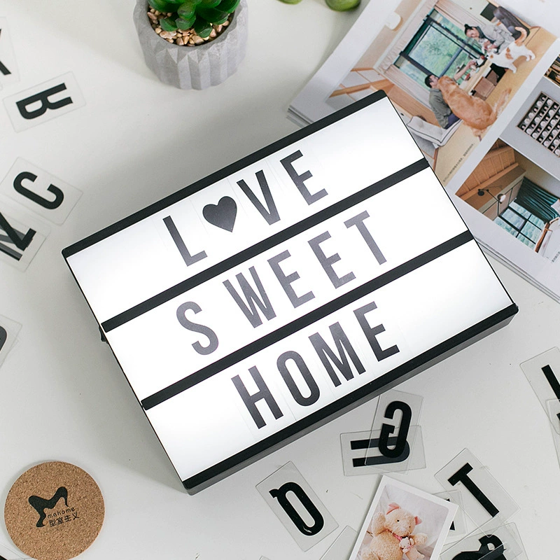LED Color Light Creative Proposal White Box Letter Light Box Valentine's Day Fresh Decoration Light Box Bar atmosphere