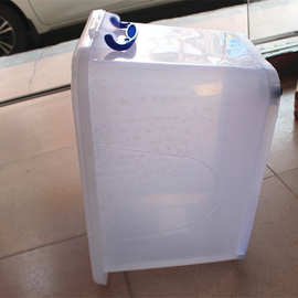 批发140升塑料整理箱 四川成都透明带盖滑轮储物箱/塑料收纳箱