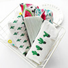 Cute fresh pencil case suitable for men and women for elementary school students with zipper, cactus, flamingo, South Korea