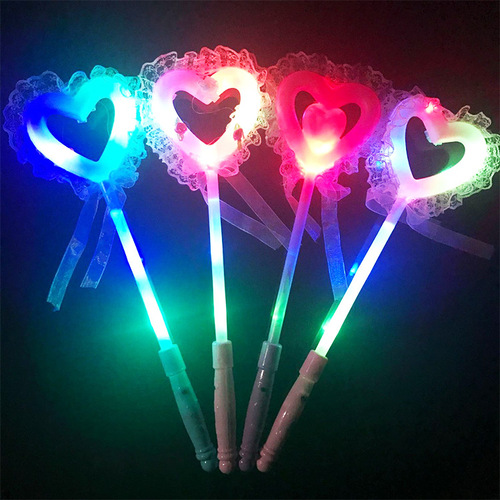 New lace love glow stick flash stick night fairy stick summer night market event venue cheering products wholesale