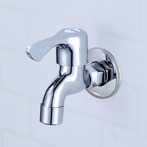 Copper washing machine faucet, flat mouth faucet, six-point washing machine faucet, mop pool single cold water nozzle wholesale