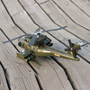 Retro realistic helicopter, airplane, fighter, model, bar decorations, jewelry