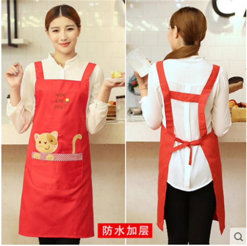 Estilo coreano moda cocina delantal adulto manicura esteticista supermercado trabajo camarero impermeable logotipo personalizado