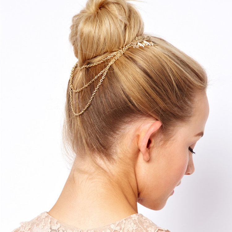 Leaf Chain Hair Comb Style 4