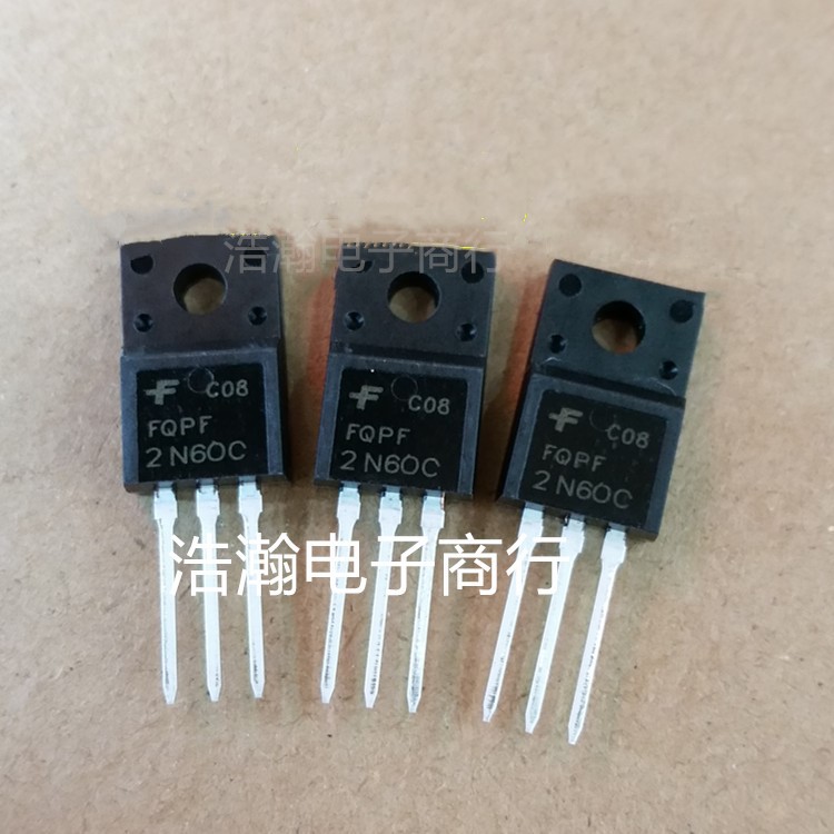 FQPF2N60C 国产全新2N60 MOS管 2A600V TO-220F塑封 大芯片足电流