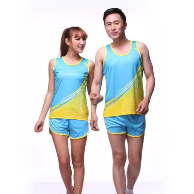 厂家直销 2018田径服套装男 比赛训练服定制学生跑步运动衣批发|ms