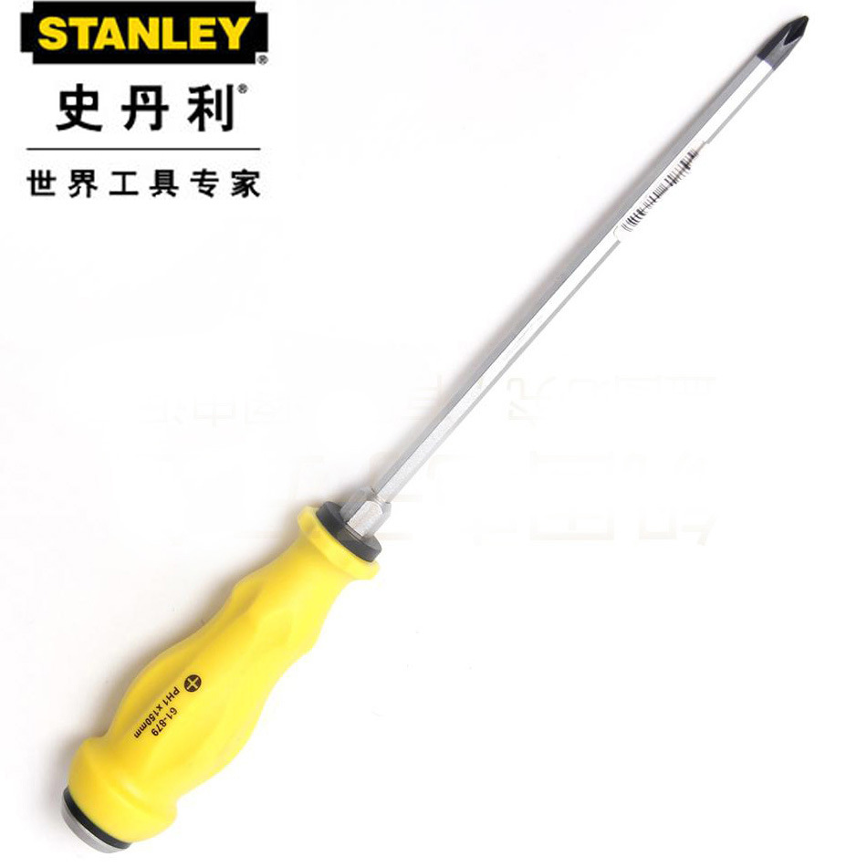 史丹利十字加力通体螺丝刀批6*100mm敲击穿心起子通头批61-880-23