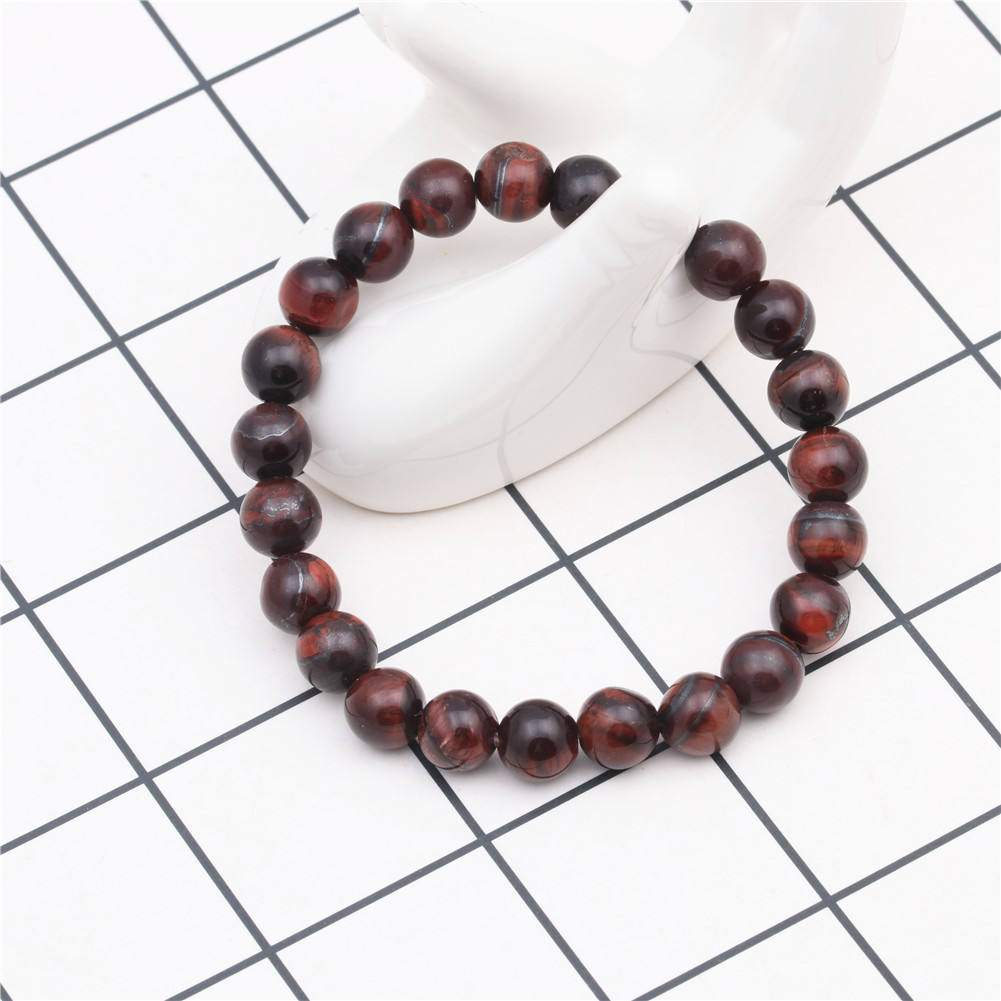 Jewelry Hot Sale 8mm Natural Blue Tiger Eye Bracelet Natural Stone Beaded Bracelet display picture 4