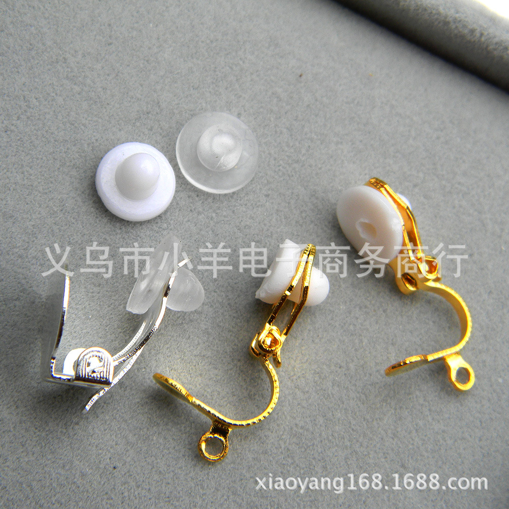 三角耳夹环保透明耳垫硅胶垫片无耳洞防痛软垫隐形耳夹DIY配件