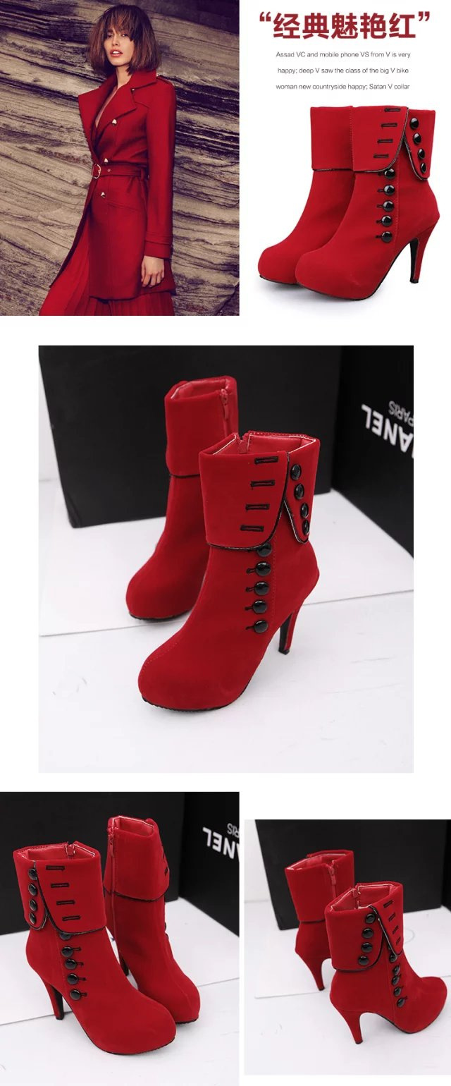 Bottes femme en PU artificiel - Ref 3355521 Image 13