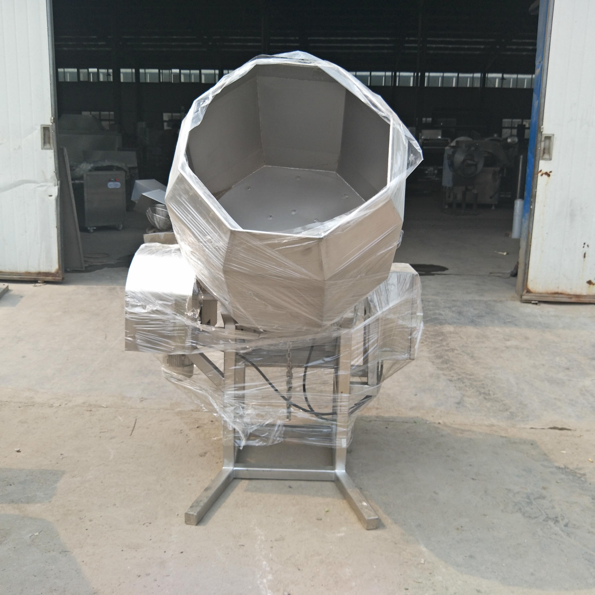 宜福拌料机 八角拌料机 不锈钢自动出料拌料桶 花生裹衣机