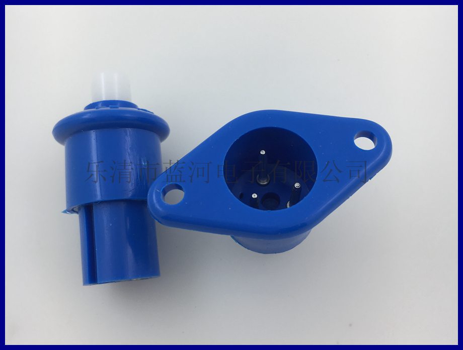 小三线 CZ-300 电源插座 胶木 带耳朵 圆3插 连接器