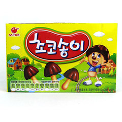 South Korea's Orion Yellow Mushroom Cookies Chocolate Cookies 50g Imported Food Children's Snacks Small Mushroom Power