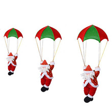 聖誕節裝飾品降落傘老人商場店面吊頂跳傘場景裝飾櫥窗布置掛件