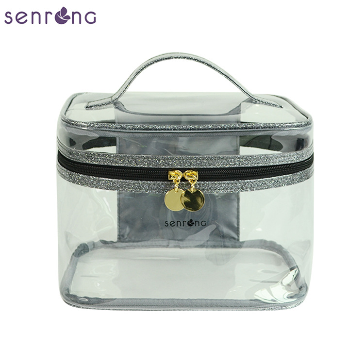 韩版旅行收纳洗漱包 防水PVC透明洗漱包 男女士手提洗澡包ODM定制