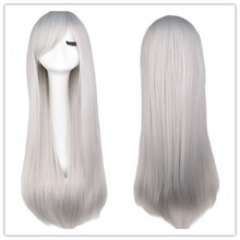 cos�ٰl���Q����-����ʮ���� �y��ɫ�ٰlcosplay wig 80cm�Lֱ�l