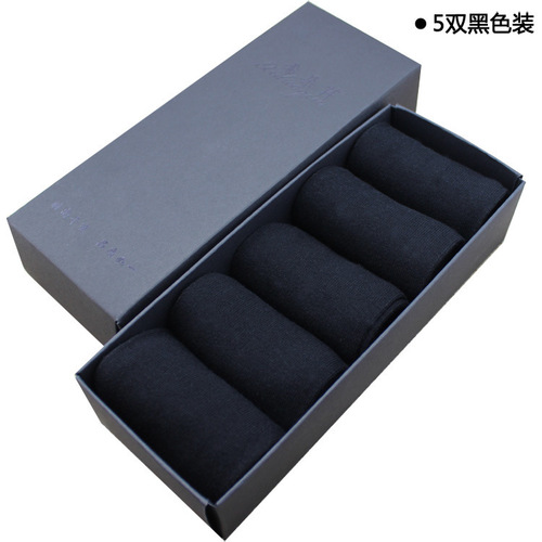 Best-selling pure color pure cotton men's five-finger mid-calf casual sports sweat-absorbent toe-split socks wholesale 5 pairs box set