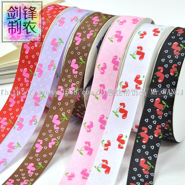 义乌姚明批发手工diy韩国发饰包装配饰烘焙带情人节日爱心樱桃