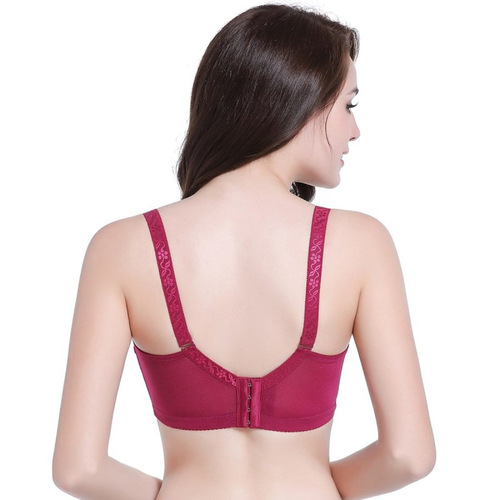 Lace sexy large size thin bra foreign trade bra with steel ring gathered side adjustable women's underwear wholesale