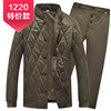 winter man Elastic force cotton-padded jacket leisure time suit Middle and old age thickening keep warm Internal bile cotton-padded clothes cotton-padded trousers Home Domestic and foreign