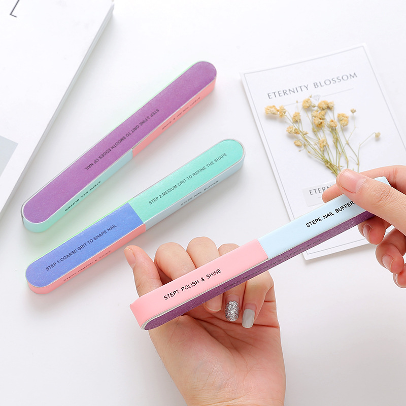 1586 Nail File Sanding Strip Six-sided Polishing File Manicure Tool Nail File Strip Double-sided Nail Grinder