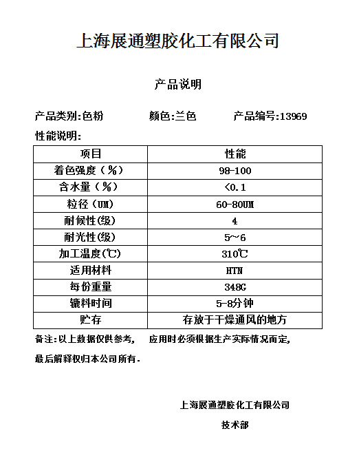 上海色母粒厂家 色粉 尼龙注塑色粉 塑胶色粉HTN蓝色粉J5007A详情3