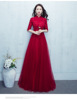 Spring fashion bride toast clothing long slim dress lace collar female wedding banquet