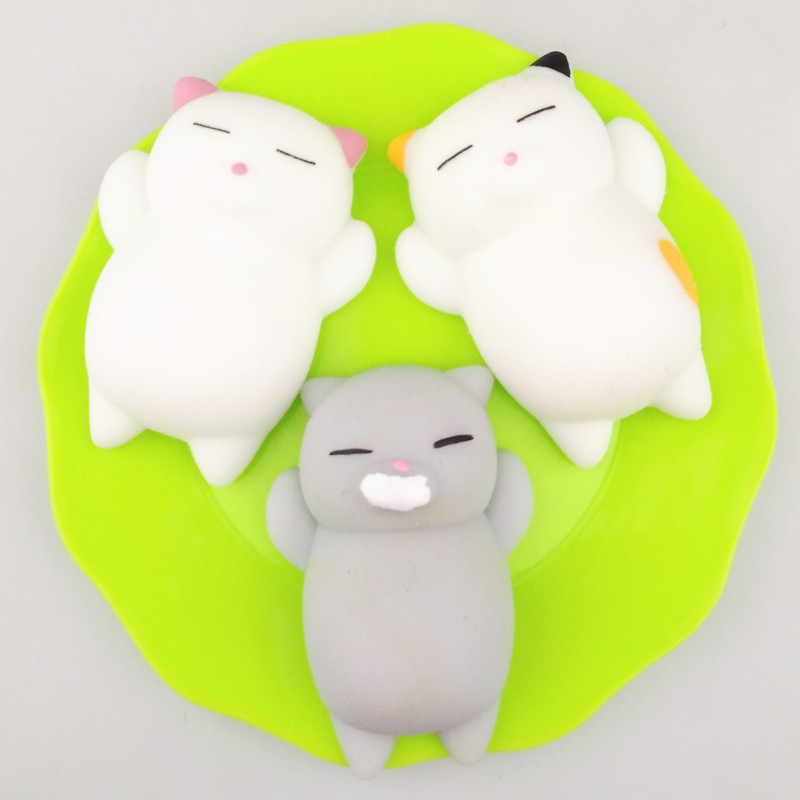日本治愈系休眠三花貓 貓咪團子創意禮物海豹團子咪咪捏捏樂萌物