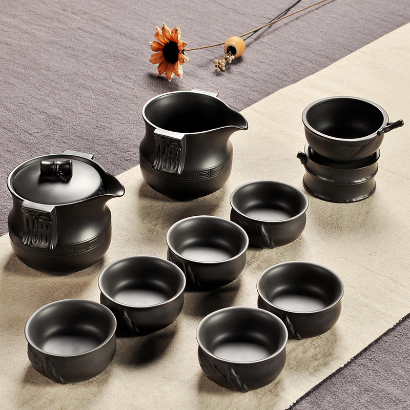 皇奇 紫砂茶具套装陶瓷多种款式 功夫茶具家用茶壶茶海茶漏茶杯