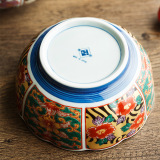 [日本进口有田烧陶瓷花型碗 伊万里日式手绘料理餐碗]