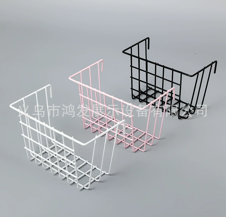 Супермаркет Бытовая подвесная корзина полка сетчатая сетка Nordic Iron фото Настенная Корзина клетчатая корзина для хранения стеллаж для хранения