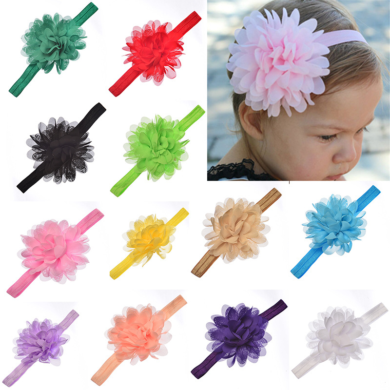 Children's shiffon headband handmade