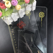 亚克力金色丝印 尺子 礼品切割加工 隔板手办盒相框印刷雕刻折弯