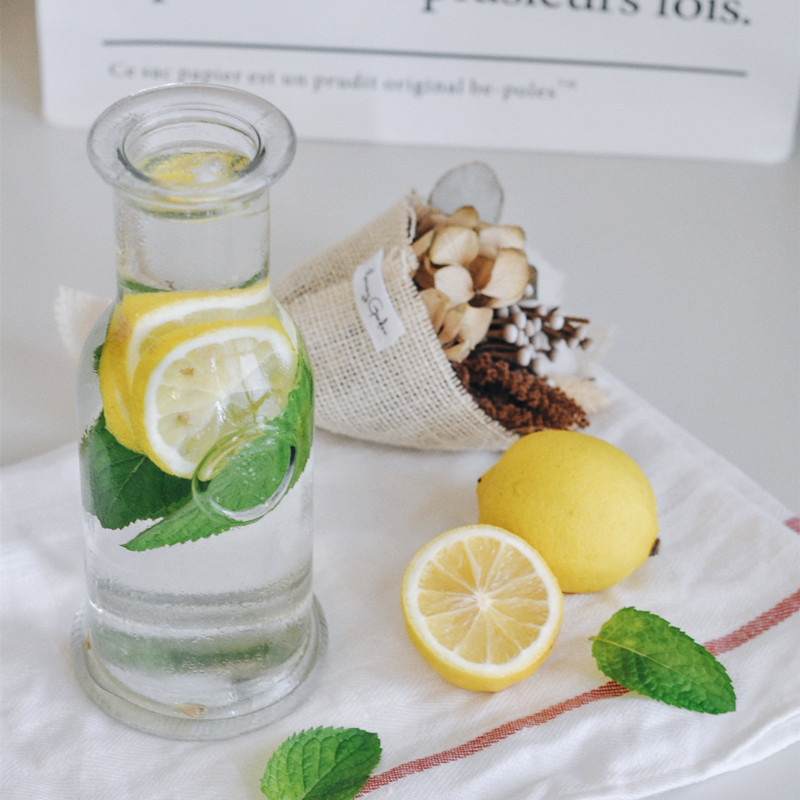 现货 350ml/500ml 透明官山饮料瓶 玻璃果汁瓶