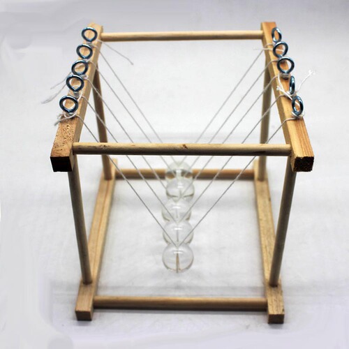 Science and Technology Small Production Newton's Pendulum Children's Science Experiment Bump Ball Physics Billiards Children's Palace DIY Creative Works