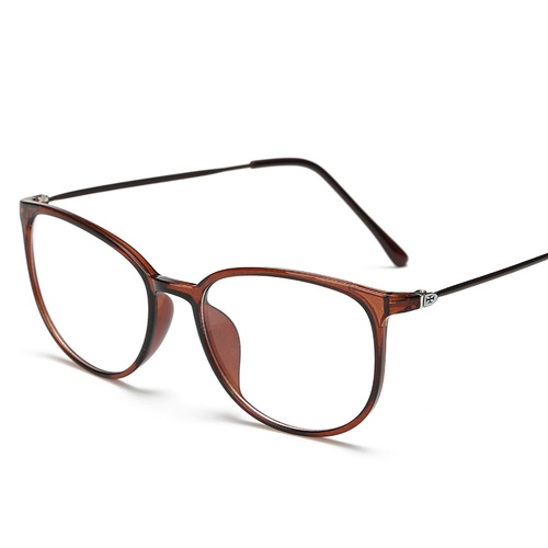 Korean version of plastic steel flat mirror TR90 glasses frame retro square frame optical glasses frame wholesale matching glasses frame