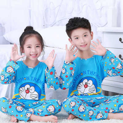 Autumn and winter new pattern children Long sleeve pajamas . lovely Cartoon girl Boy Home Furnishings CUHK suit
