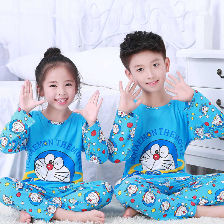 Autumn and winter new pattern children Long sleeve pajamas . lovely Cartoon girl Boy Home Furnishings CUHK suit
