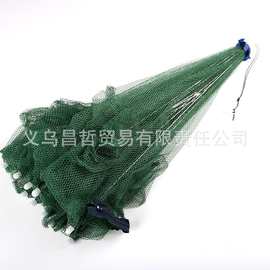 六孔八孔 伞状自动折叠渔网装鱼虾笼袋鱼护手抛网渔具鱼具