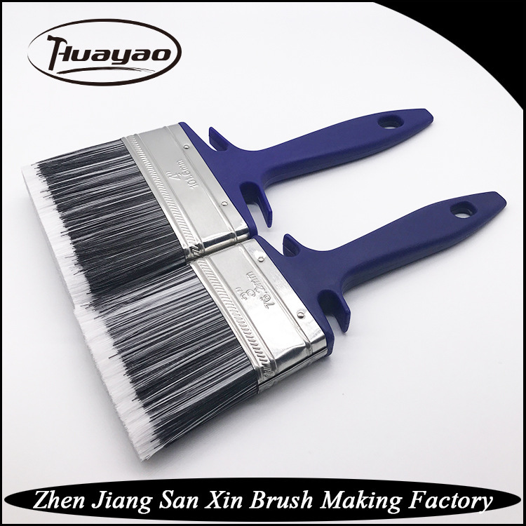 Two-color PP Wire Brush Head Solid Matte Plastic Handle Tinplate Paint Brush SX-PB0071