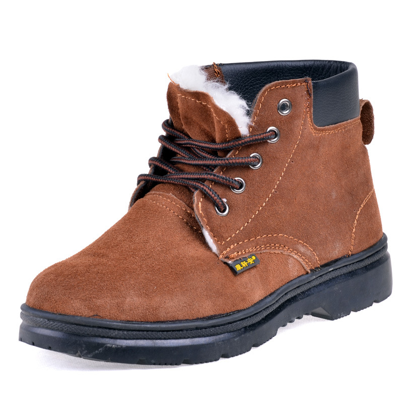 冬季防砸防刺穿钢板钢包头劳保鞋安全鞋工作鞋棉鞋高帮保暖鞋防寒