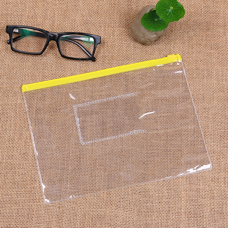 透明pvc拉链袋A4档案袋塑料文件夹pvc铅笔袋拉边袋文具袋拉边