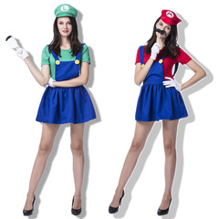 萬聖節服裝 瑪麗奧服裝馬里奧mario動漫角色扮演超級瑪麗遊戲制服
