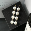 Fashionable hypoallergenic earrings from pearl with tassels, Japanese and Korean, simple and elegant design