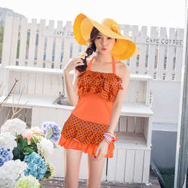 批发 韩版游泳衣 分体时尚遮胸 女士两件套裙泳衣1337 游泳衣泳裤