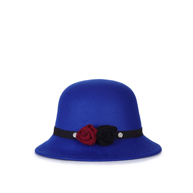 Nuevo estilo coreano sombrero superior de las mujeres cúpula de lana sombrero de la cuenca otoño e invierno al aire libre a prueba de frío cálido sombrero de las mujeres de fábrica lote directo